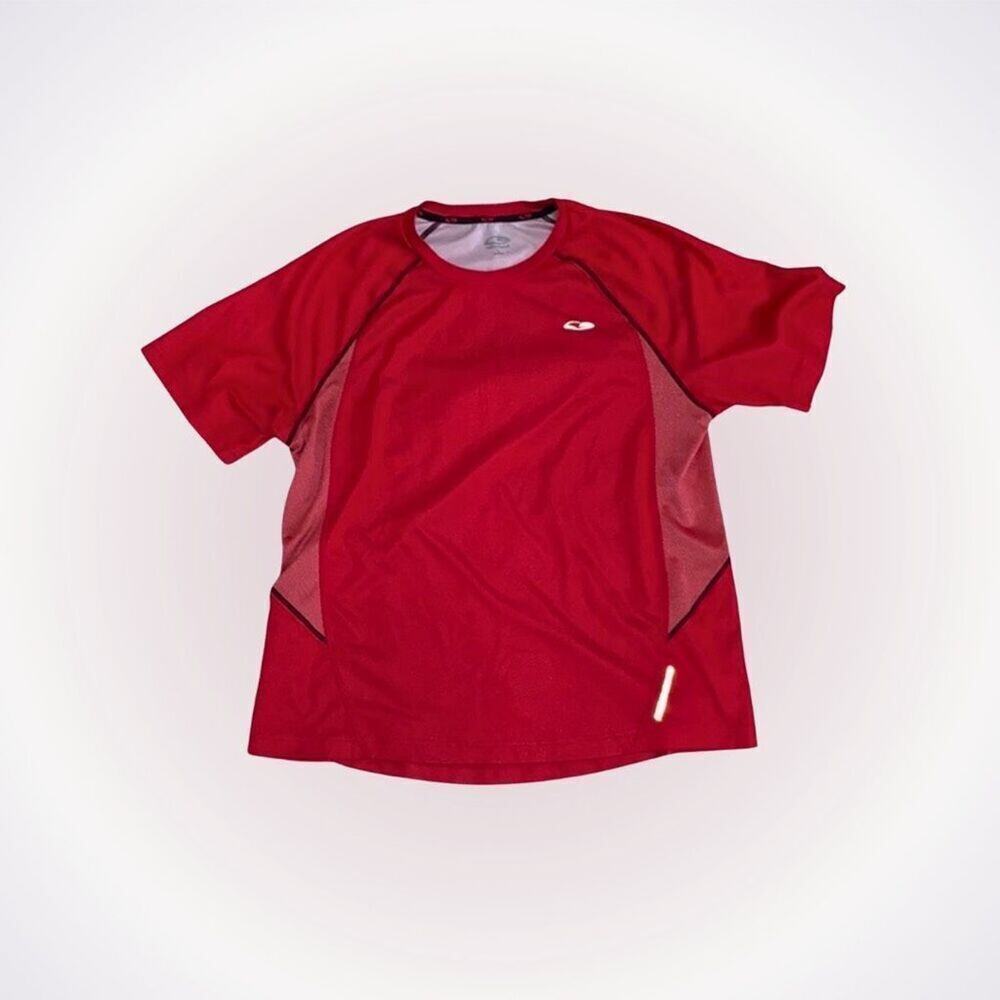 Champion Red Technical Crewneck T-Shirt | Sz L